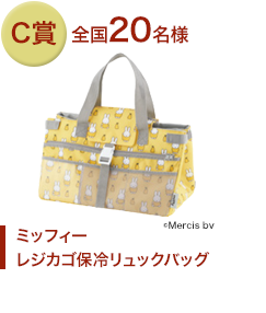 C賞 全国20名様 ミッフィーレジカゴ保冷リュックバッグ